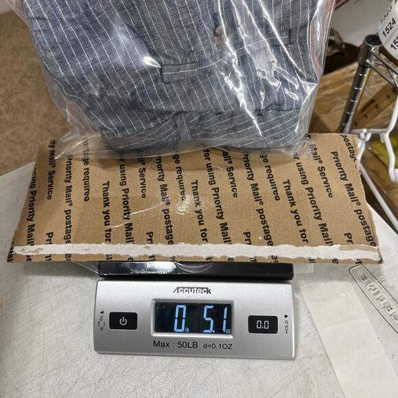 Banana Republic‎ Shorts Womens 2 Gray Pinstripes Chino Linen Mid Rise - Picture 8 of 11